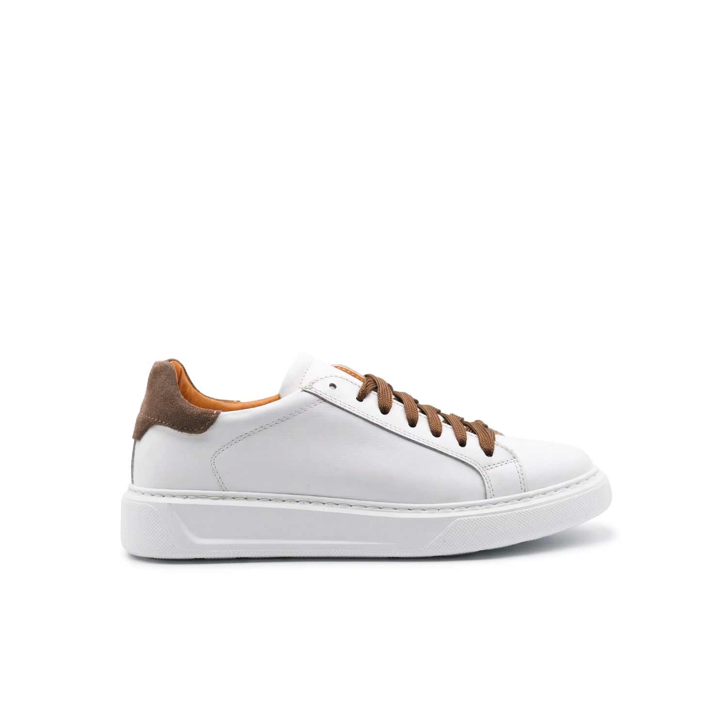 Airon Herren-Sneaker aus Leder mit weißer Sohle