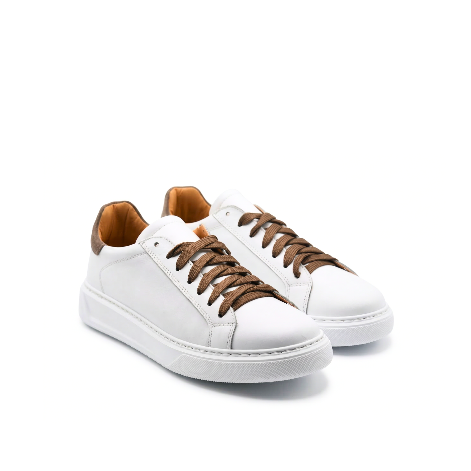 Airon Herren-Sneaker aus Leder mit weißer Sohle