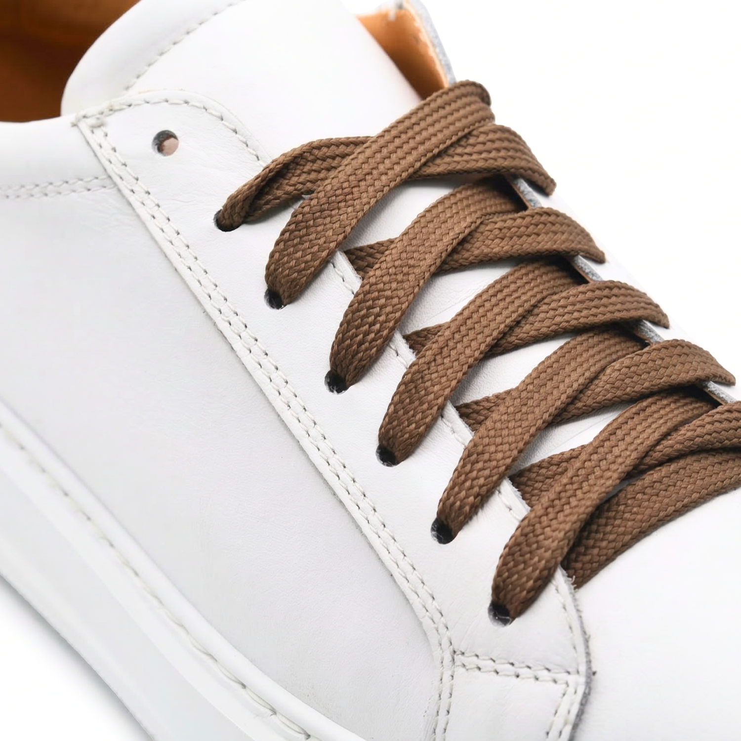 Airon Herren-Sneaker aus Leder mit weißer Sohle