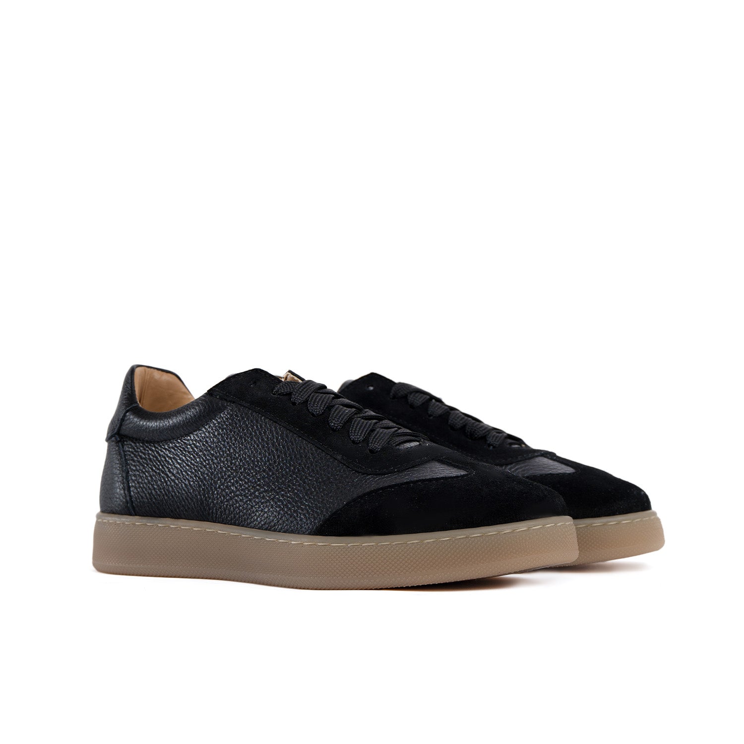 Fusion Sneaker Fondo Ambra Chiaro Herren aus echtem genarbtem Leder