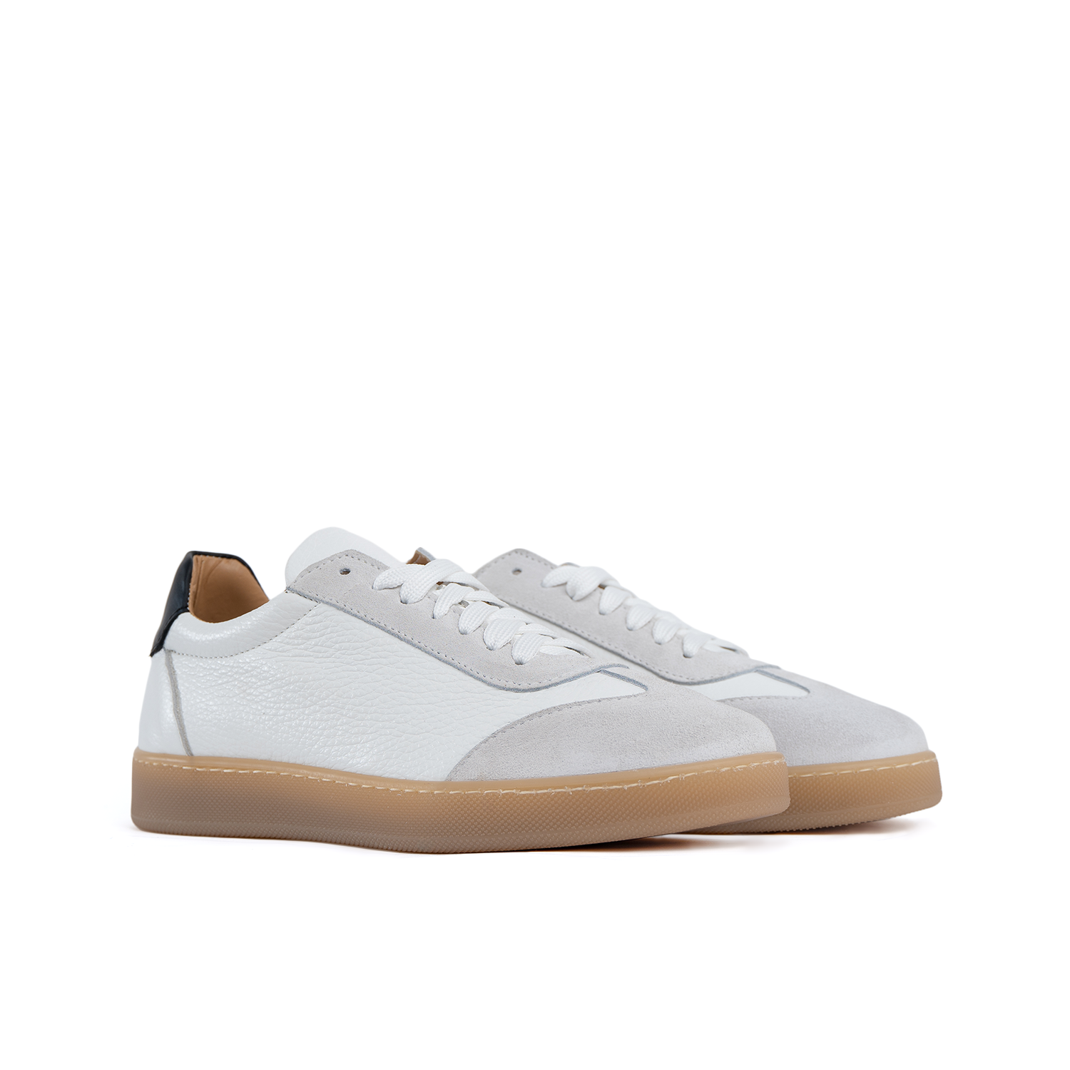 Fusion Sneaker Fondo Ambra Chiaro Herren aus echtem genarbtem Leder