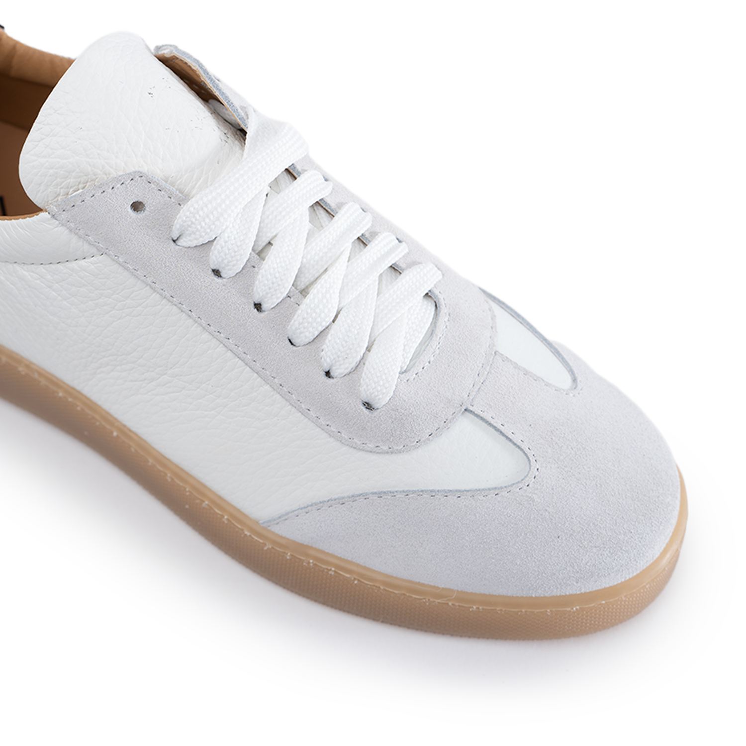 Fusion Sneaker Fondo Ambra Chiaro Herren aus echtem genarbtem Leder