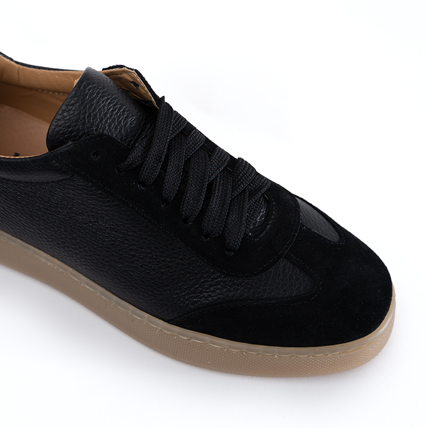 Fusion Sneaker Fondo Ambra Chiaro Herren aus echtem genarbtem Leder